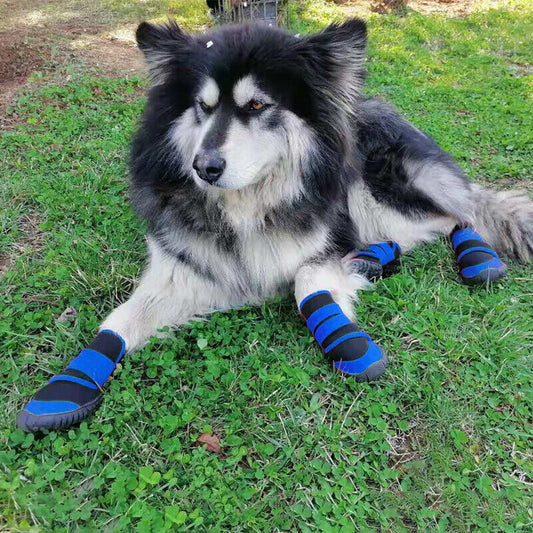 4x Anti-Slip Pet Boots Dog Puppy Waterproof Shoes Protective Rain-Booties Socks